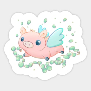 Flying lil'piggy Sticker
